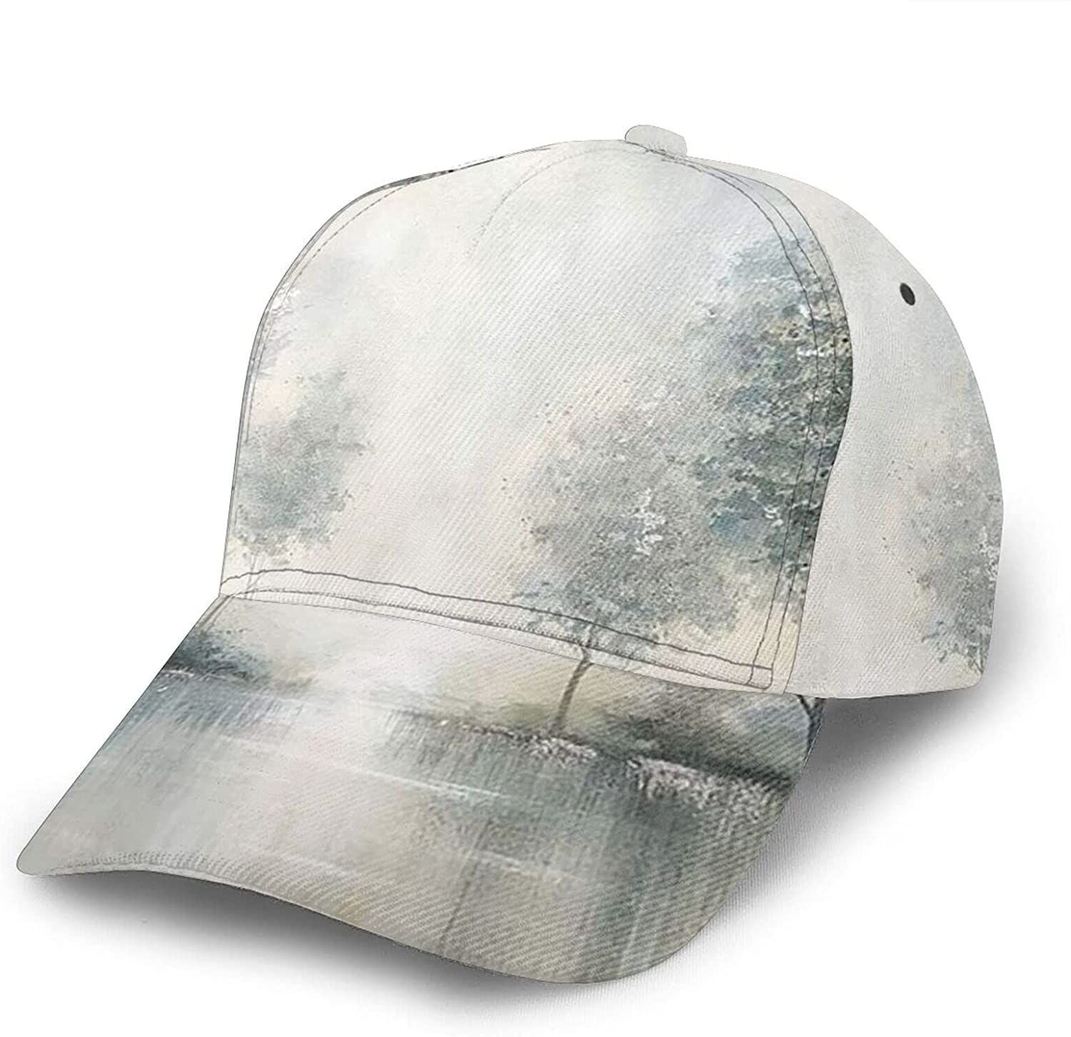 Misty Forest Print Classic Baseball 3D Cap Adjustable Twill Sports Dad Hats for Unisex Trucker Hats Custom Hats Gifts For Men & Women