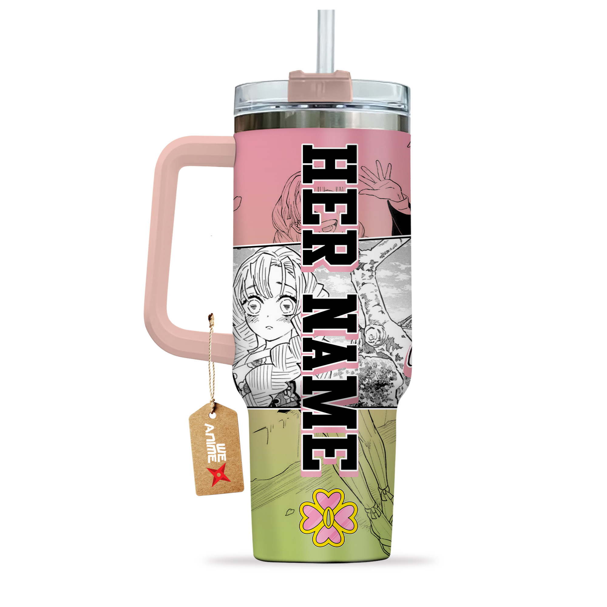 Mitsuri Kanroji Demon Slayer Anime Custom Stanley Cup 40 oz 30 oz Tumbler With HandleTVC2301135 - Image 3