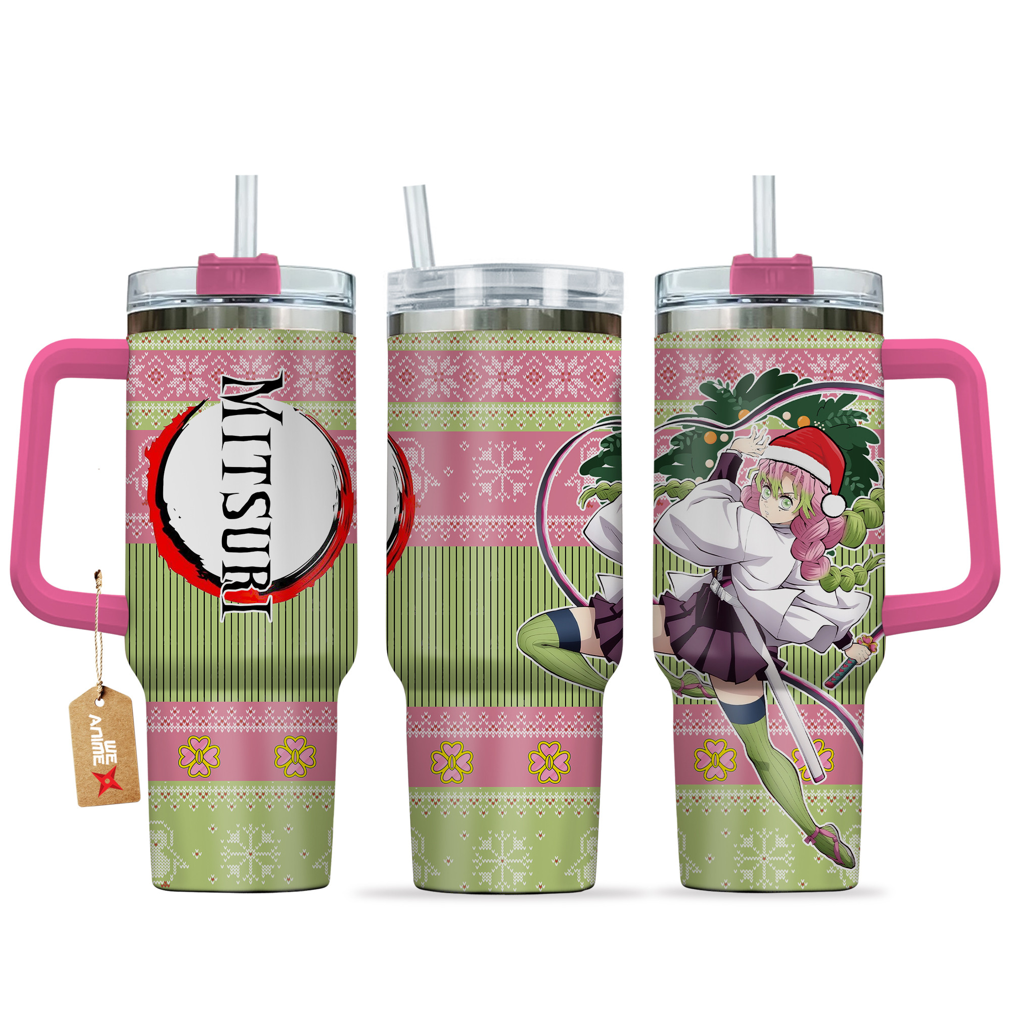 Mitsuri Kanroji Demon Slayer Anime Custom Stanley Cup 40 oz 30 oz Tumbler With HandleTVC2301158