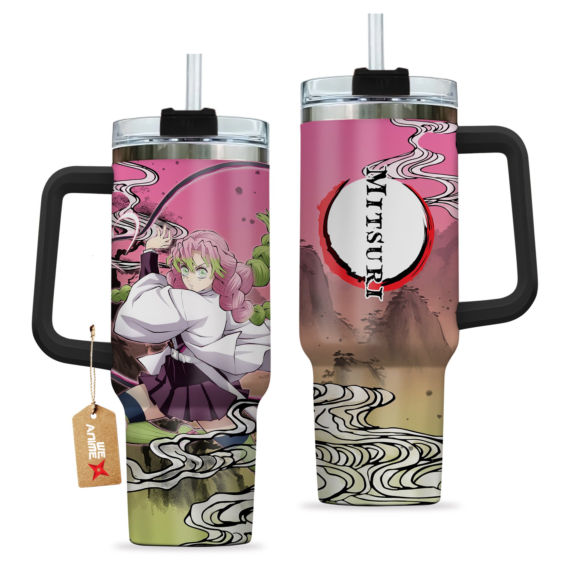 Mitsuri Kanroji Kimestu no Yaiba Anime Custom Stanley Cup 40 oz 30 oz Tumbler With HandleTVC2301204