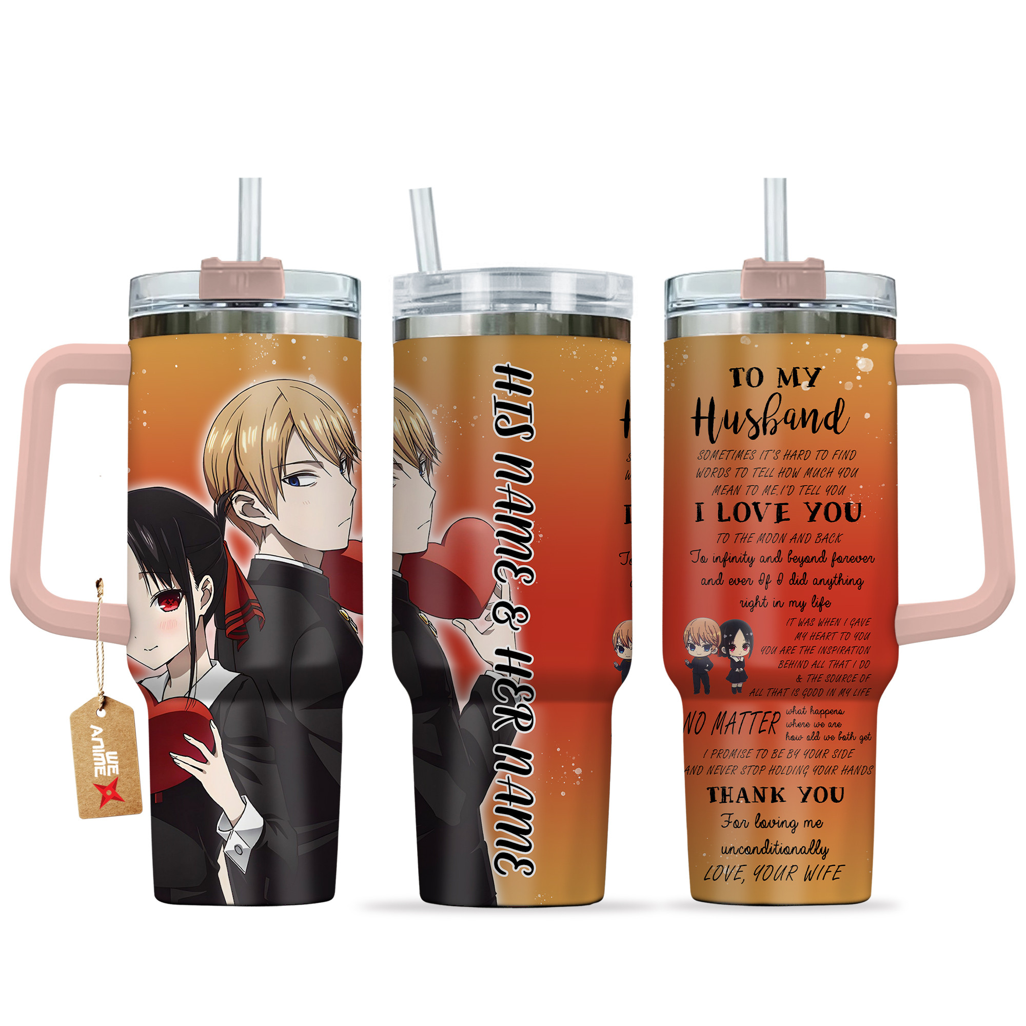 Miyuki x Kaguya Love Is War Anime Custom Stanley Cup 40 oz 30 oz Tumbler With HandleTVC2301134