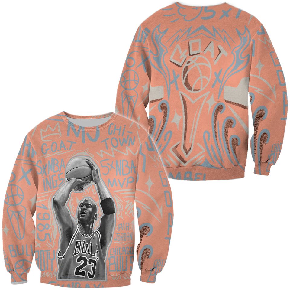 MJ The Goat 3D Doodles MJ match Jordan 5 DJ Khaled Crimson Bliss