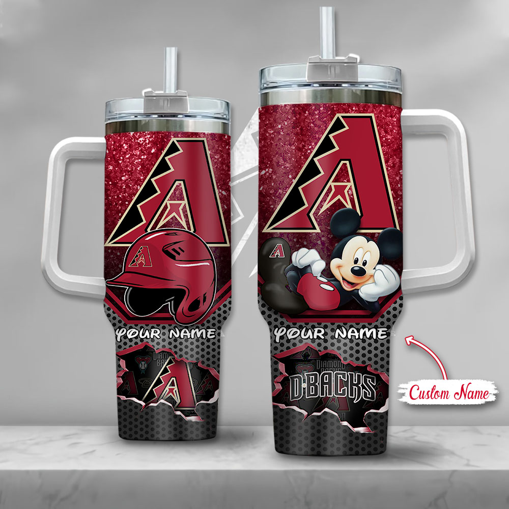 MLB Arizona Diamondbacks Mickey Mouse Custom Stanley Cup 40 oz 30 oz Tumbler With HandleTVC2301138