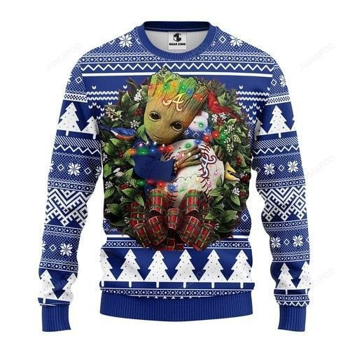 Mlb Atlanta Braves Grateful Dead Ugly Christmas Sweater Adult 3D Funny Matching for family
