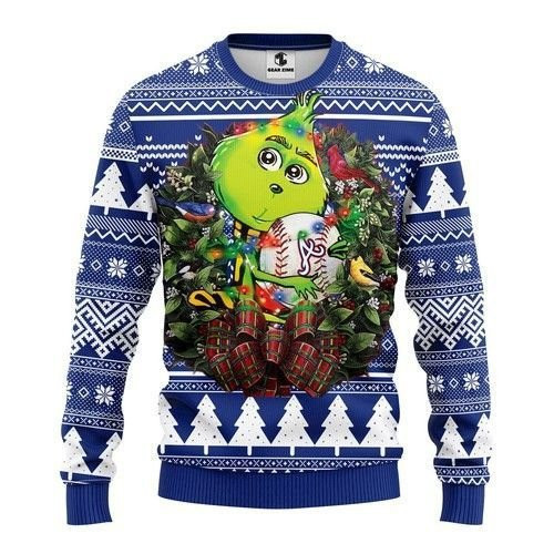 Mlb Atlanta Braves Grinch Hug Ugly Christmas Sweater Adult 3D Funny Matching for family