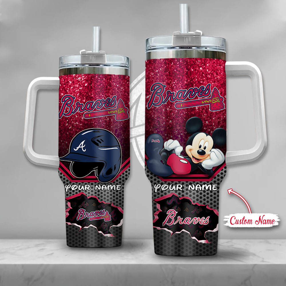 MLB Atlanta Braves Mickey Mouse Custom Stanley Cup 40 oz 30 oz Tumbler With HandleTVC2301138