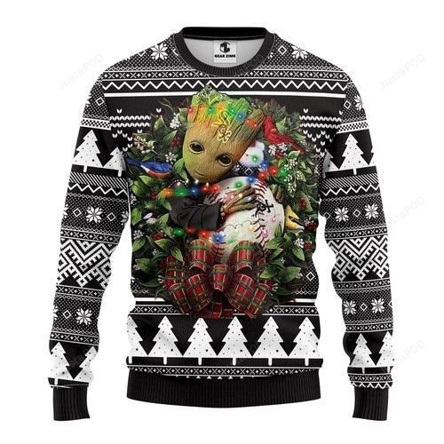 Mlb Chicago White Sox Groot Hug Ugly Christmas Sweater Adult 3D Funny Matching for family