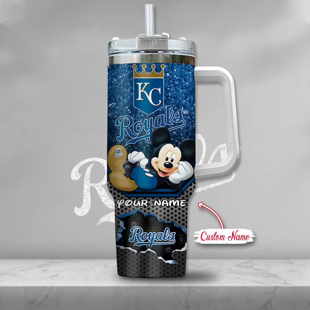 MLB Kansas City Royals Mickey Mouse Custom Stanley Cup 40 oz 30 oz Tumbler With HandleTVC2301138 - Image 2