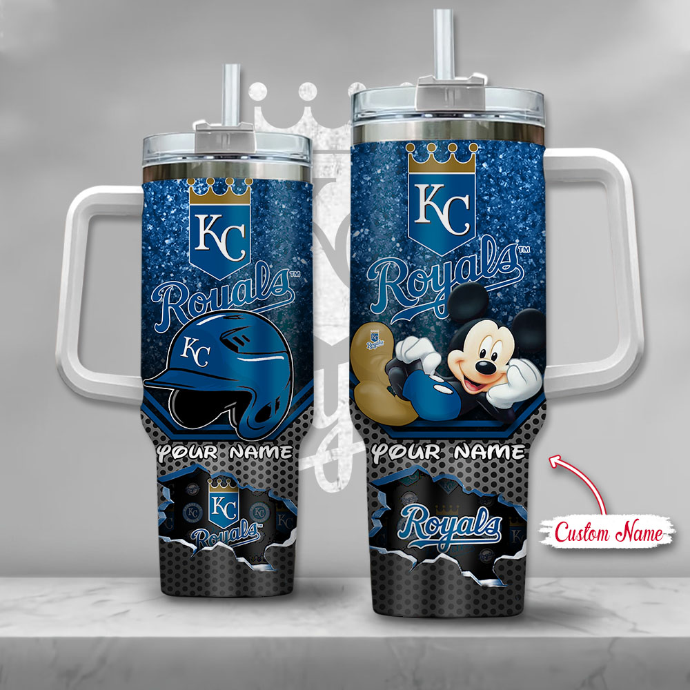 MLB Kansas City Royals Mickey Mouse Custom Stanley Cup 40 oz 30 oz Tumbler With HandleTVC2301138