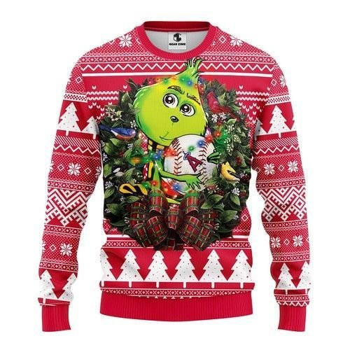 Mlb Los Angeles Angels Grinch Hug Ugly Christmas Sweater Adult 3D Funny Matching for family