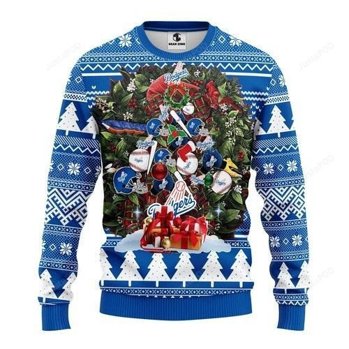 Mlb Los Angeles Dodgers Ugly Christmas Sweater Adult 3D Funny Matching for family