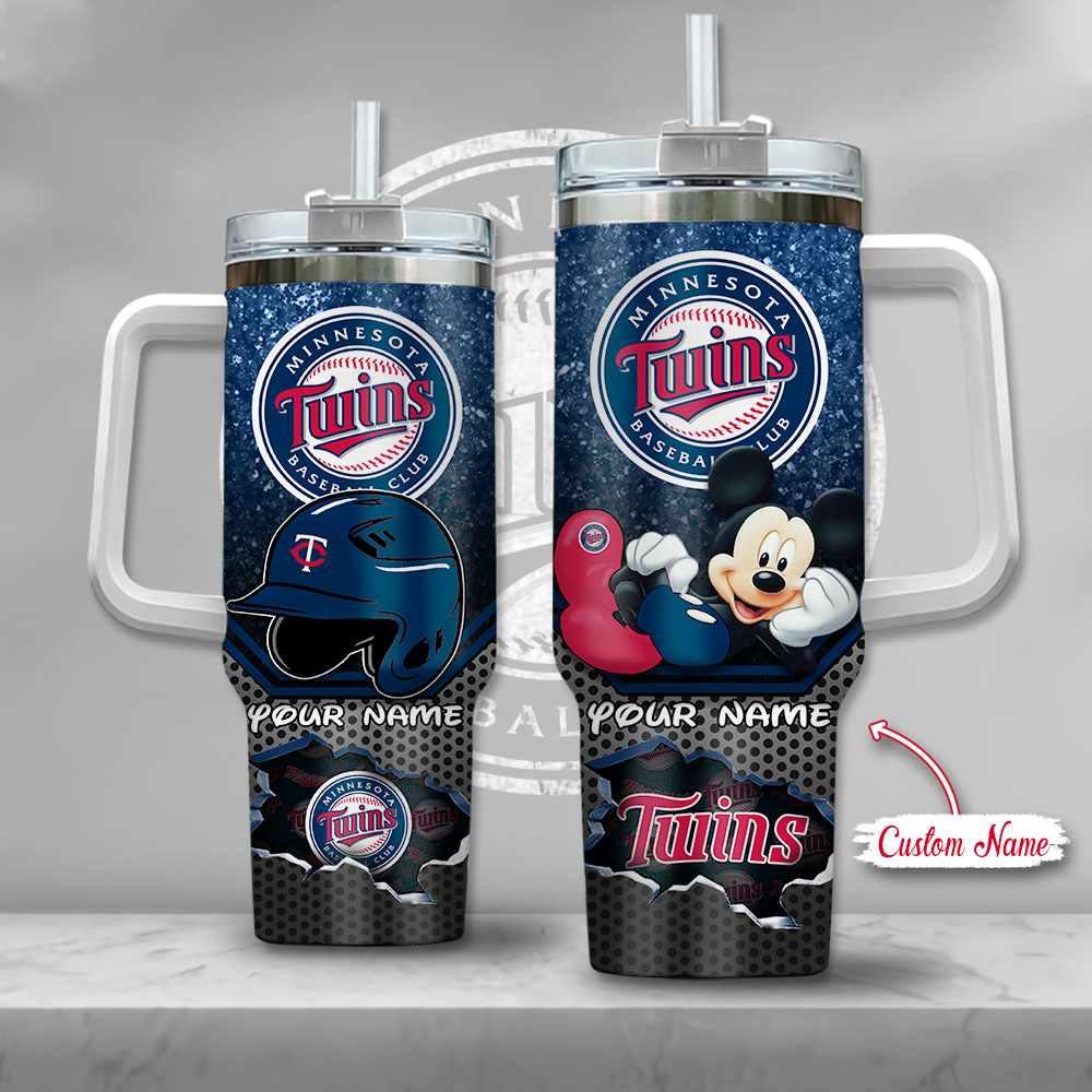 MLB Minnesota Twins Mickey Mouse Custom Stanley Cup 40 oz 30 oz Tumbler With HandleTVC2301138