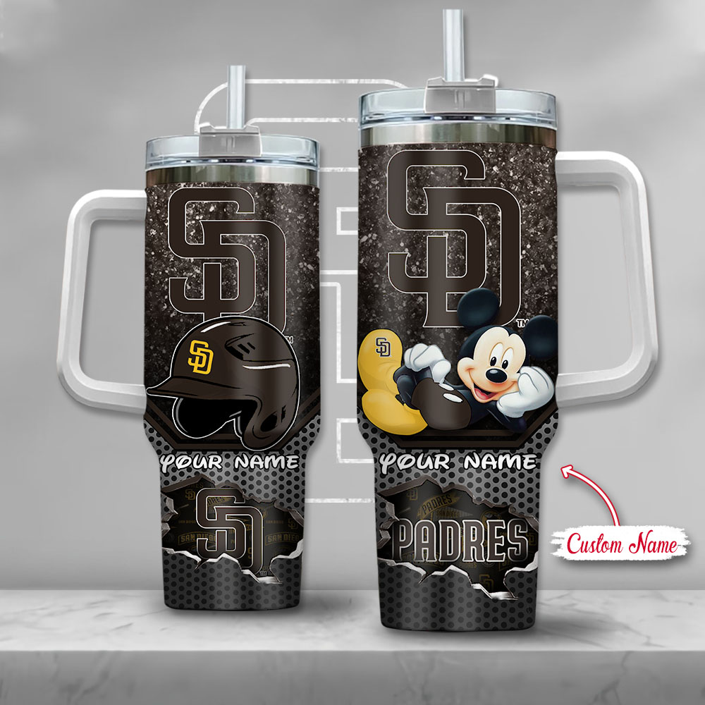 MLB San Diego Padres Mickey Mouse Custom Stanley Cup 40 oz 30 oz Tumbler With HandleTVC2301138