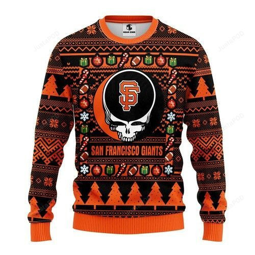 Mlb San Francisco Giants Grateful Dead Ugly Christmas Sweater Adult 3D Funny Matching for family