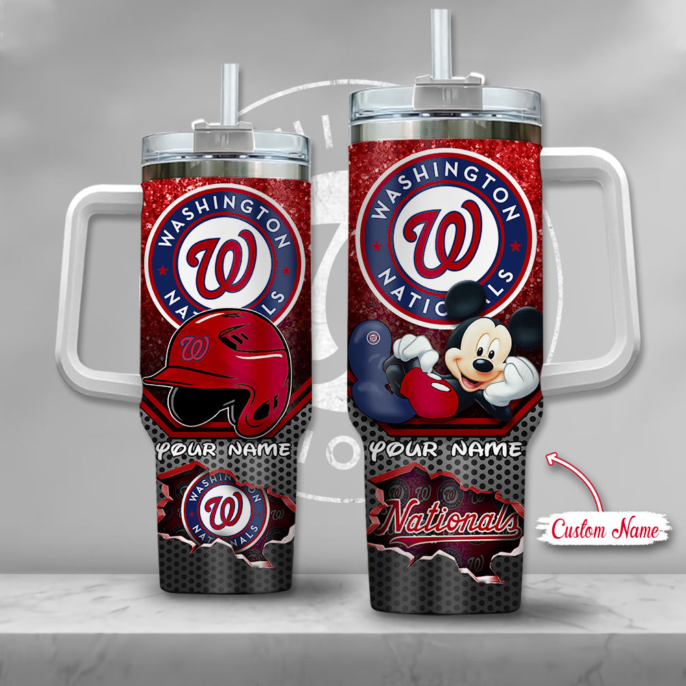 MLB Washington Nationals Mickey Mouse Custom Stanley Cup 40 oz 30 oz Tumbler With HandleTVC2301138