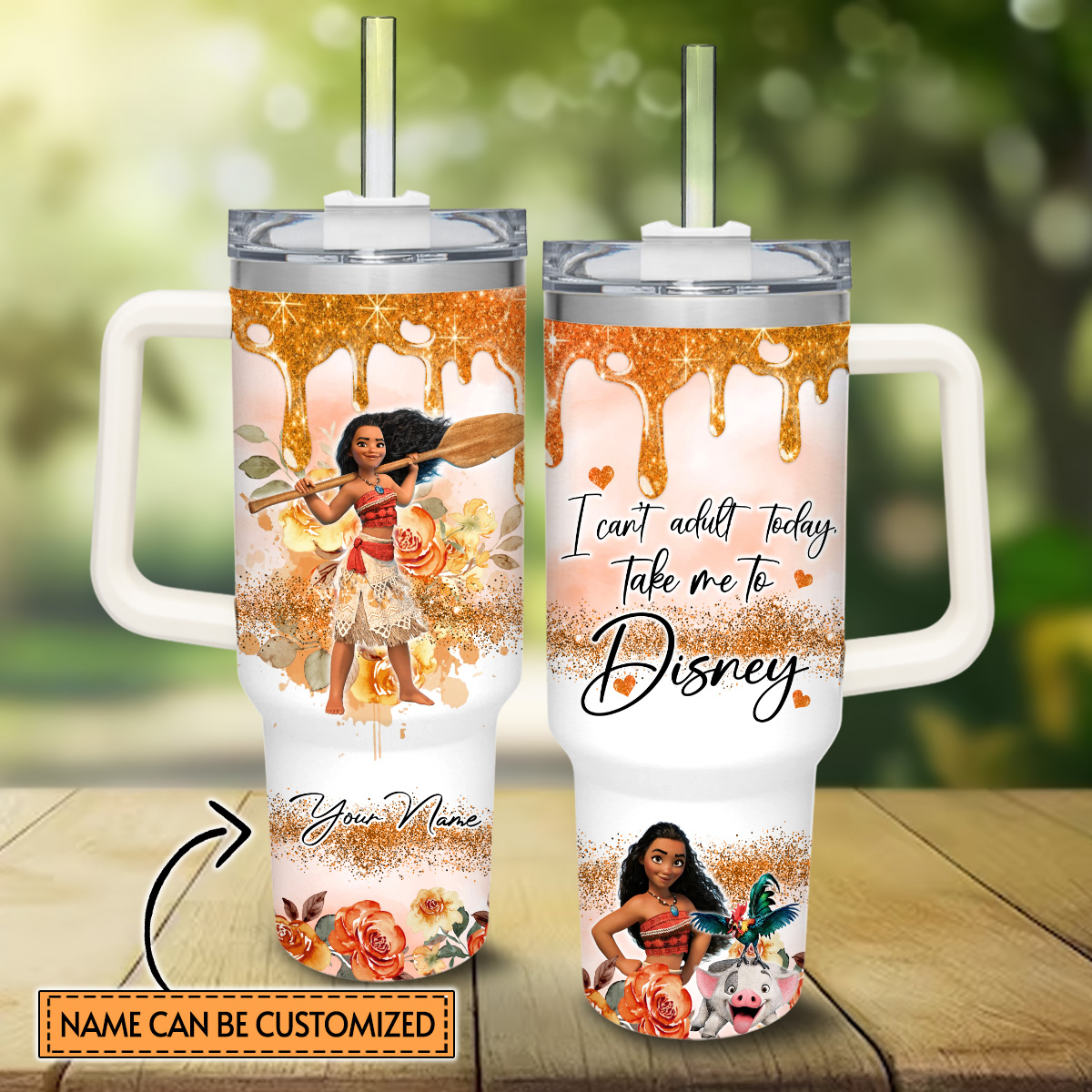 Moana Disney Princess Cartoon Custom Stanley Cup 40 oz 30 oz Tumbler With HandleTVC2301827