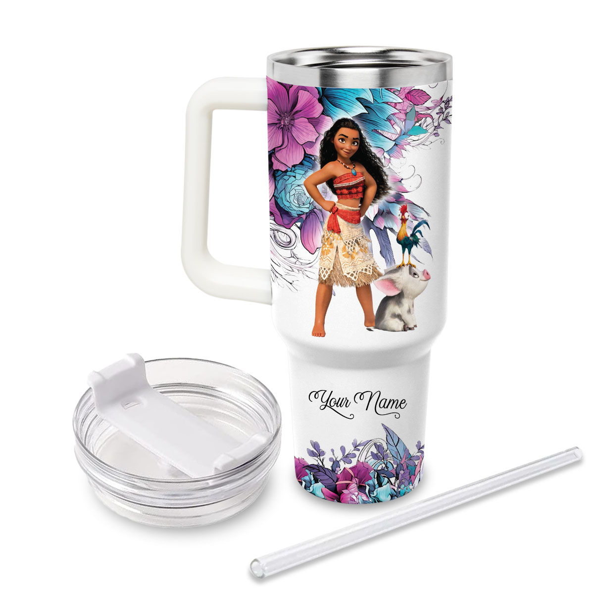 Moana Disney Princess Cartoon Custom Stanley Cup 40 oz 30 oz Tumbler With HandleTVC2301828 - Image 2