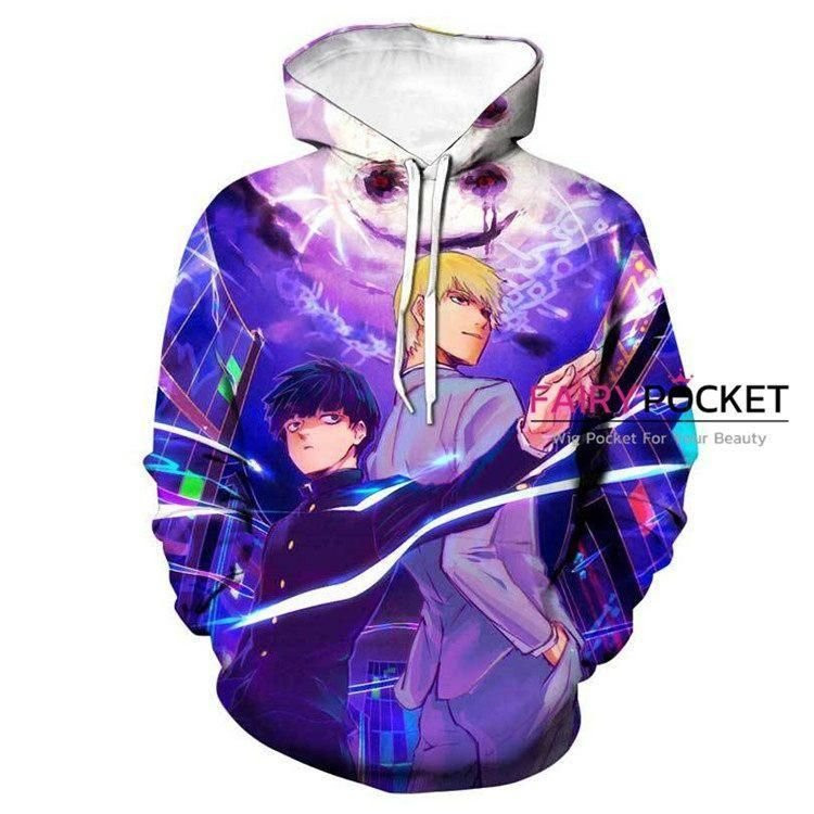 Mob Psycho 100 Arataka Reigen Shigeo Kageyama 3D All Over Print Hoodie, Zip Hoodie