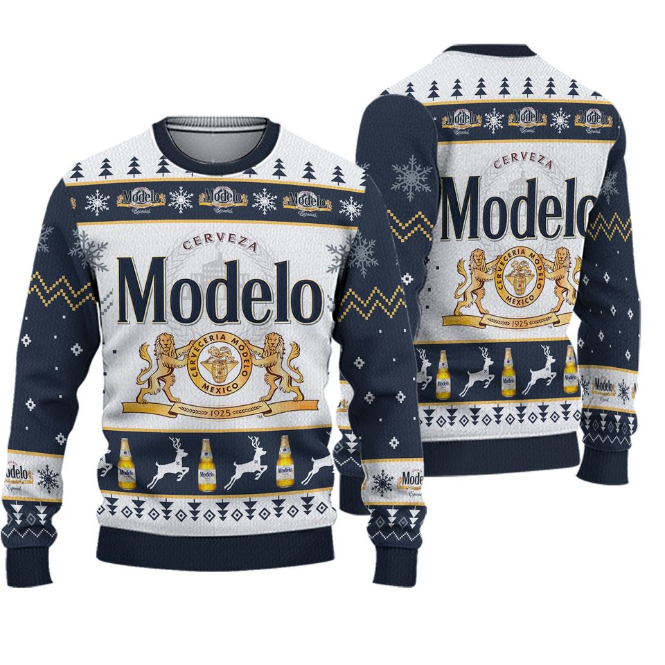 Modelo Beer Ugly Christmas Sweater
