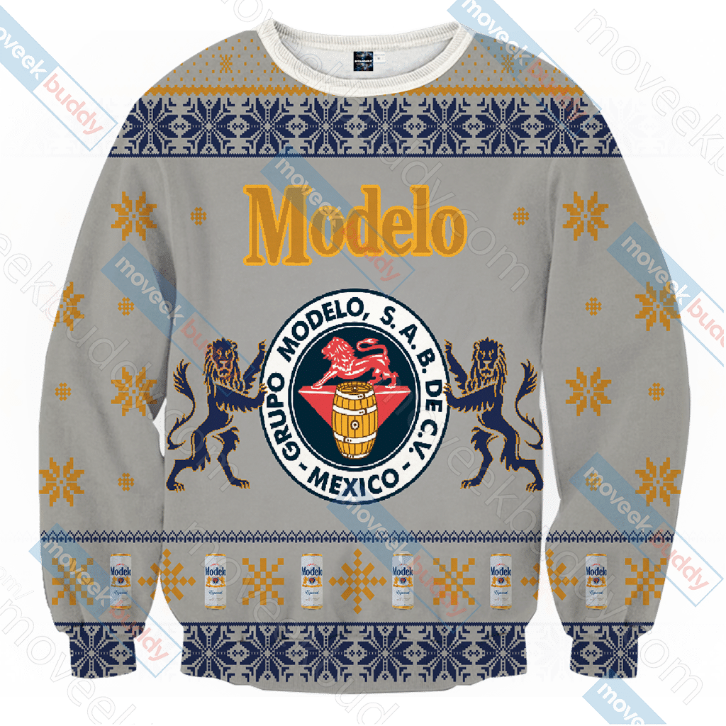 Modelo Version 2 Ugly Christmas Sweater Adult 3D Funny Matching for family