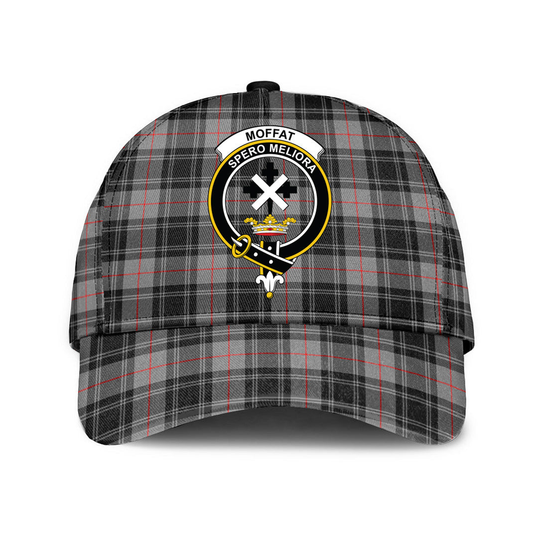 Moffat Modern Tartan Baseball Cap, Tartan Plaid Cap with Family Crest K23 Trucker Hats Custom Hats Gifts For Men & Women