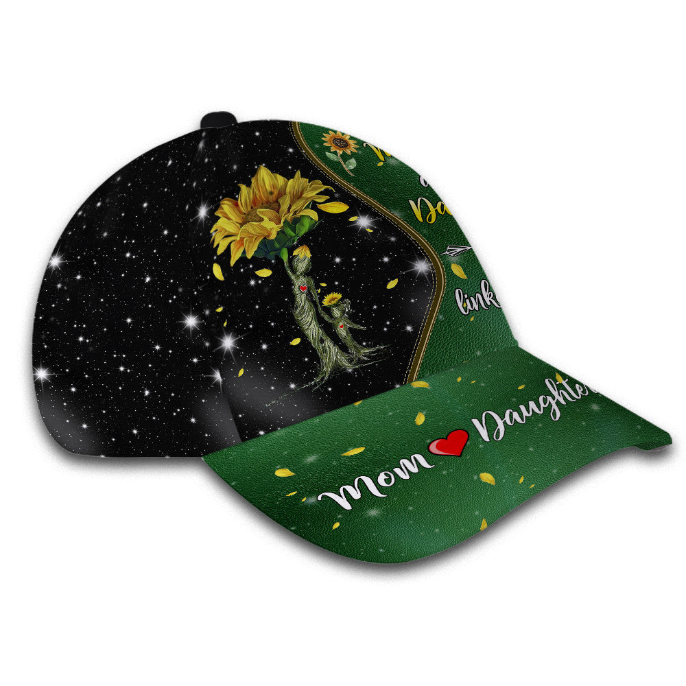 Mom And Daughter Forever Linked Together Customized Hat Classic Cap Trucker Hats Custom Hats Gifts For Men & Women