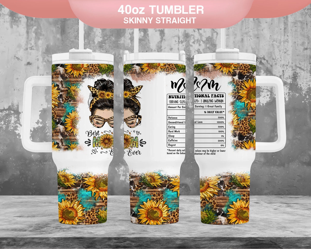 Mom Appreciation Sunflower Leopard Print Custom Stanley Cup 40 oz 30 oz Tumbler With HandleTVC2301958