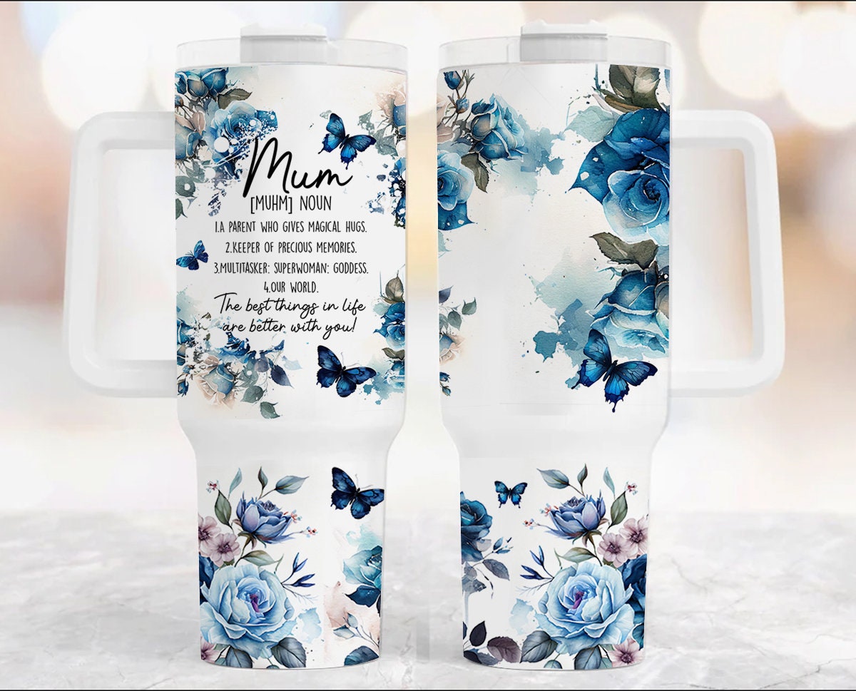 Mom Appreciation Watercolor Floral Butterflies Custom Stanley Cup 40 oz 30 oz Tumbler With HandleTVC2301960
