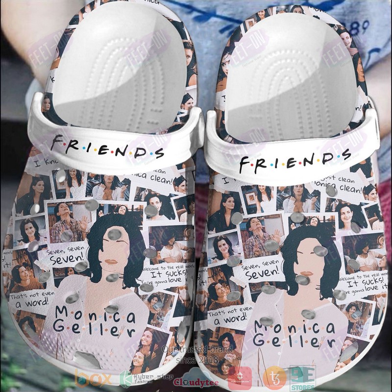 Monica Geller Friends TV Series Crocs Crocband Clogs Shoes Comfortable For Men Women and Kids