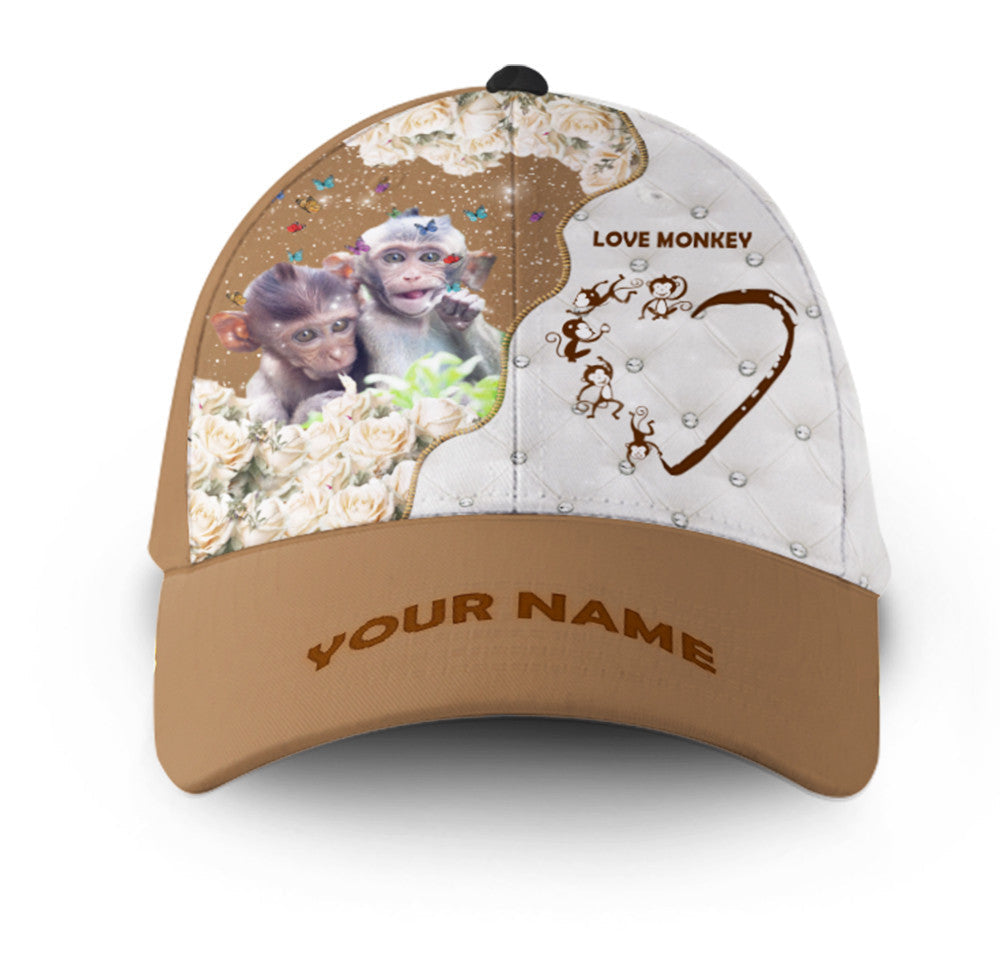 Monkey Customized Hat Classic Cap Trucker Hats Custom Hats Gifts For Men & Women