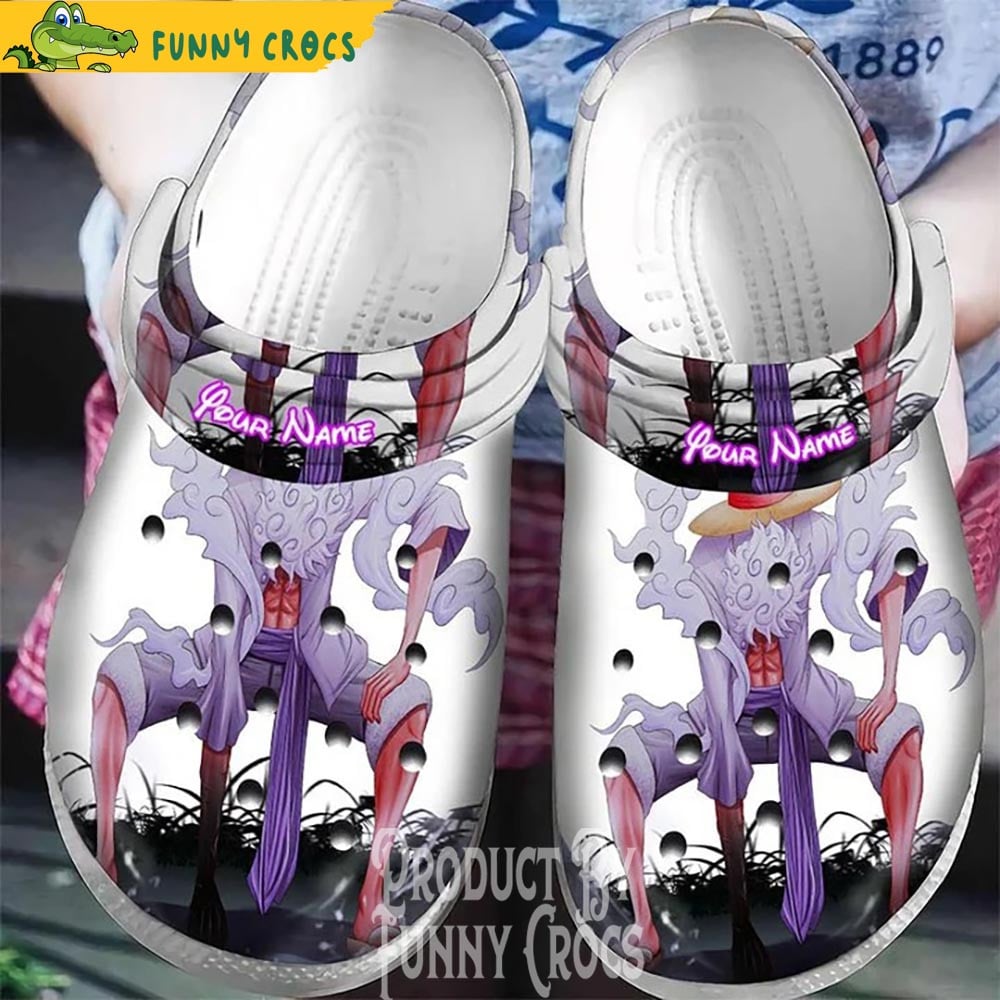 Monkey D. Luffy Gear 5 One Piece Anime Crocs Crocband Clogs Shoes Comfortable For Men Women and Kids