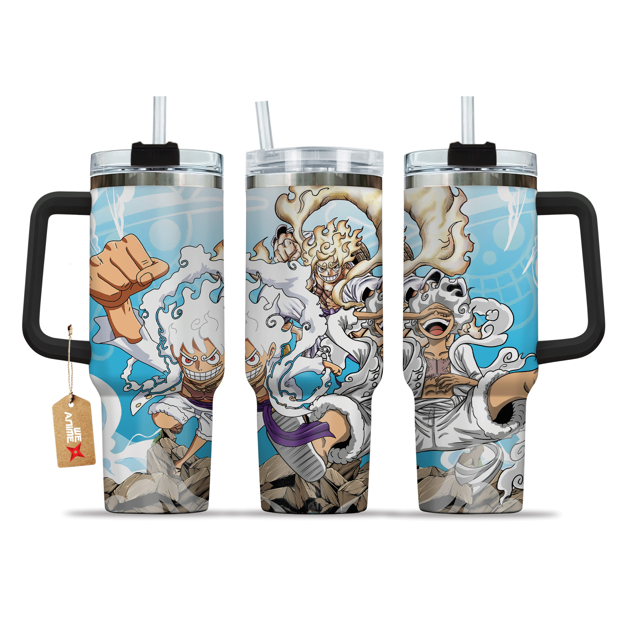 Monkey D. Luffy Gear 5 One Piece Anime Custom Stanley Cup 40 oz 30 oz Tumbler With HandleTVC2301207