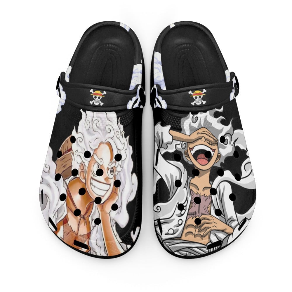 Monkey D. Luffy Gear 5th Nika One Piece Anime Crocs Crocband Clogs Shoes Comfortable For Men Women and Kids