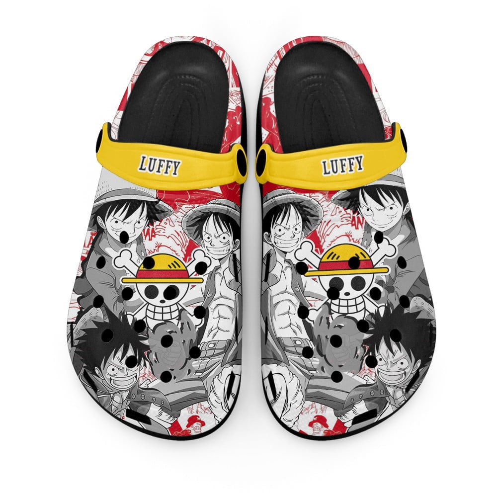 Monkey D. Luffy One Piece Anime Crocs Crocband Clogs Shoes Comfortable For Men Women and Kids