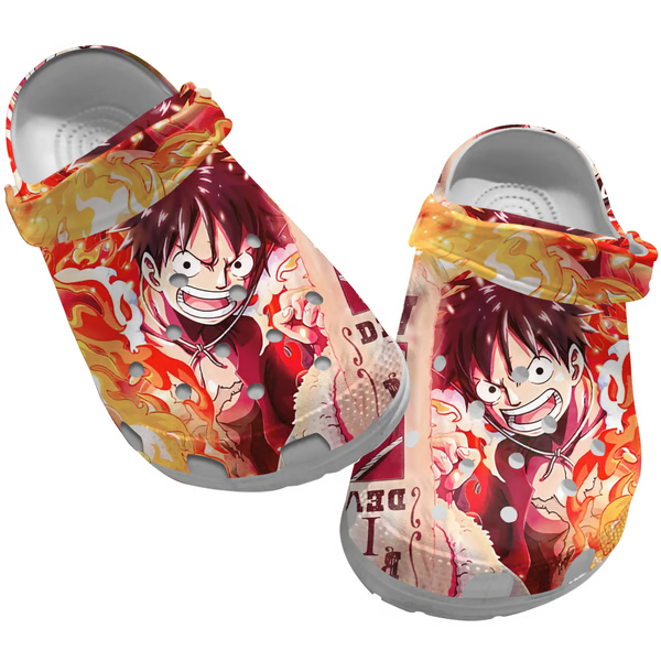 Monkey D. Luffy One Piece Anime Crocs Crocband Clogs Shoes Comfortable For Men Women and Kids