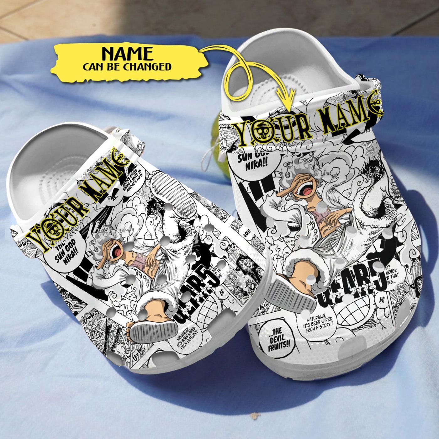 Monkey D. Luffy One Piece Anime Crocs Crocband Clogs Shoes Comfortable For Men Women and Kids