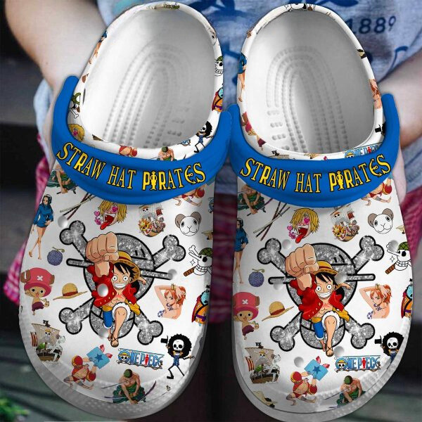 Monkey D. Luffy One Piece Anime Crocs Crocband Clogs Shoes Comfortable For Men Women and Kids