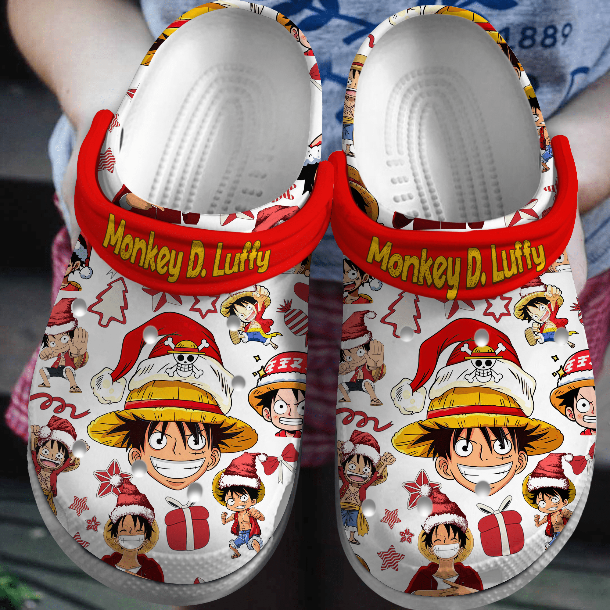 Monkey D. Luffy One Piece Anime Crocs Crocband Clogs Shoes Comfortable For Men Women and Kids