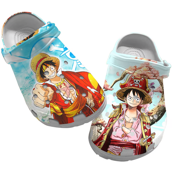 Monkey D. Luffy One Piece Anime Crocs Crocband Clogs Shoes Comfortable For Men Women and Kids