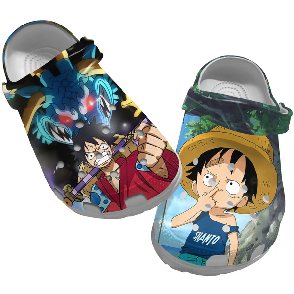 Monkey D. Luffy One Piece Anime Crocs Crocband Clogs Shoes Comfortable For Men Women and Kids