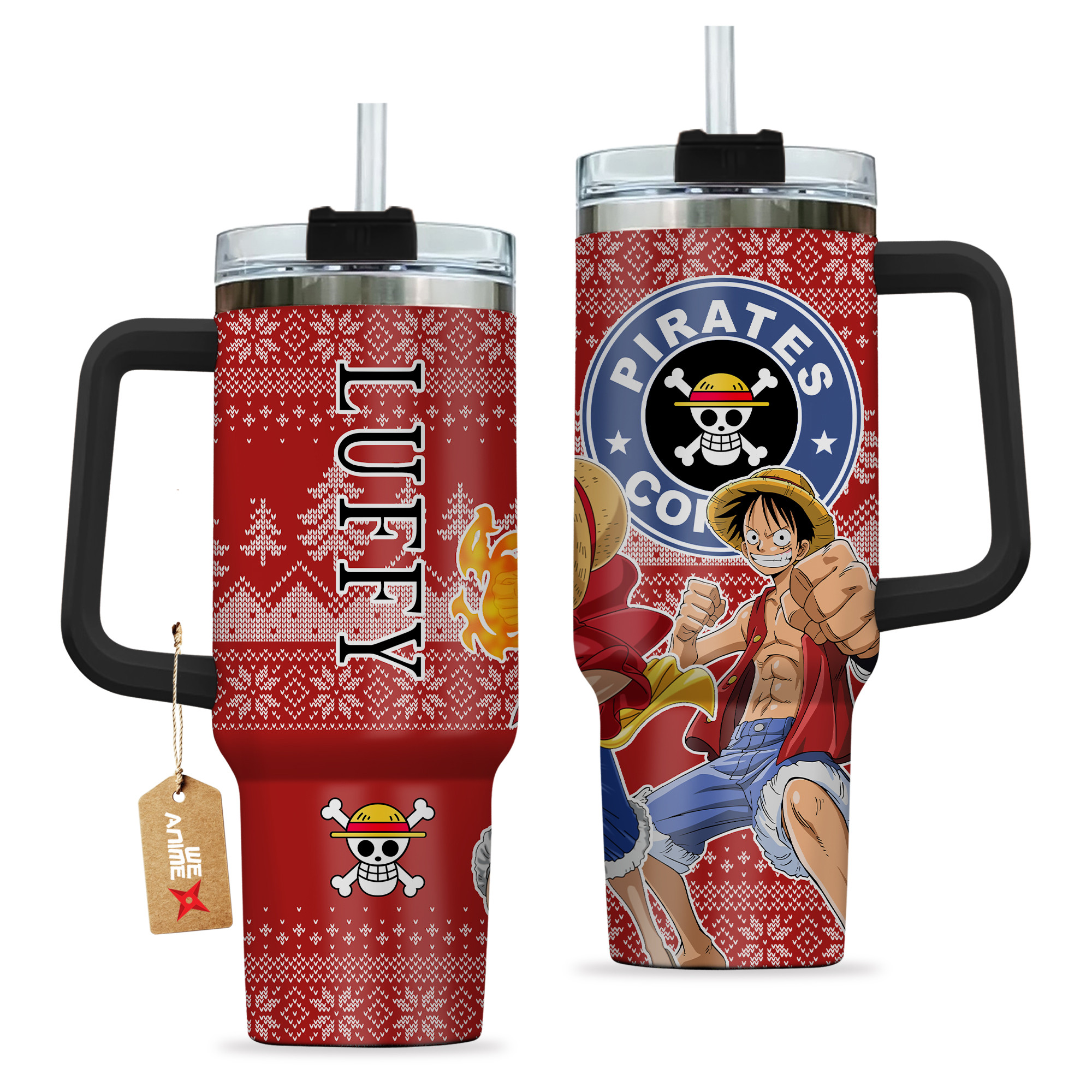 Monkey D. Luffy One Piece Anime Custom Stanley Cup 40 oz 30 oz Tumbler With HandleTVC2301155 - Image 2