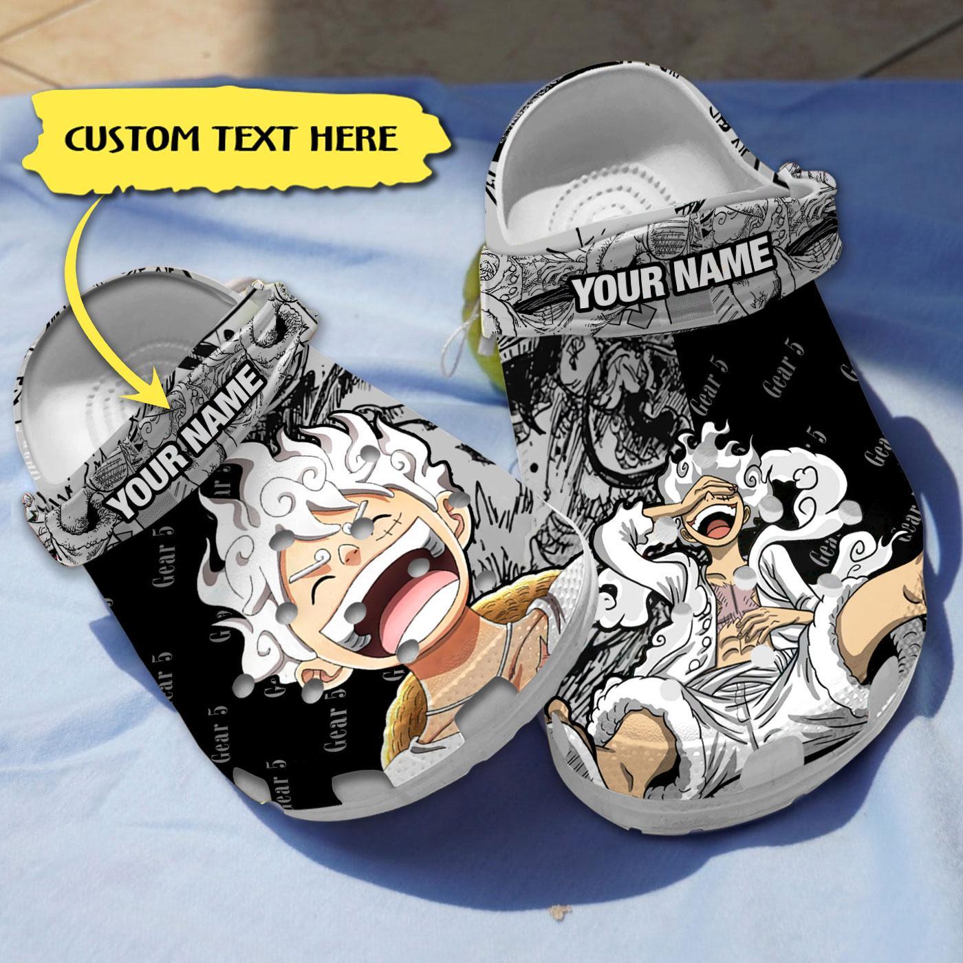 Monkey D. Luffy One Piece Gear 5 Anime Crocs Crocband Clogs Shoes Comfortable For Men Women and Kids
