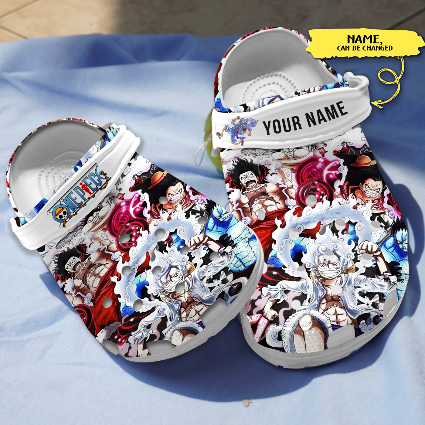 Monkey D. Luffy One Piece Gear 5 Anime Crocs Crocband Clogs Shoes Comfortable For Men Women and Kids