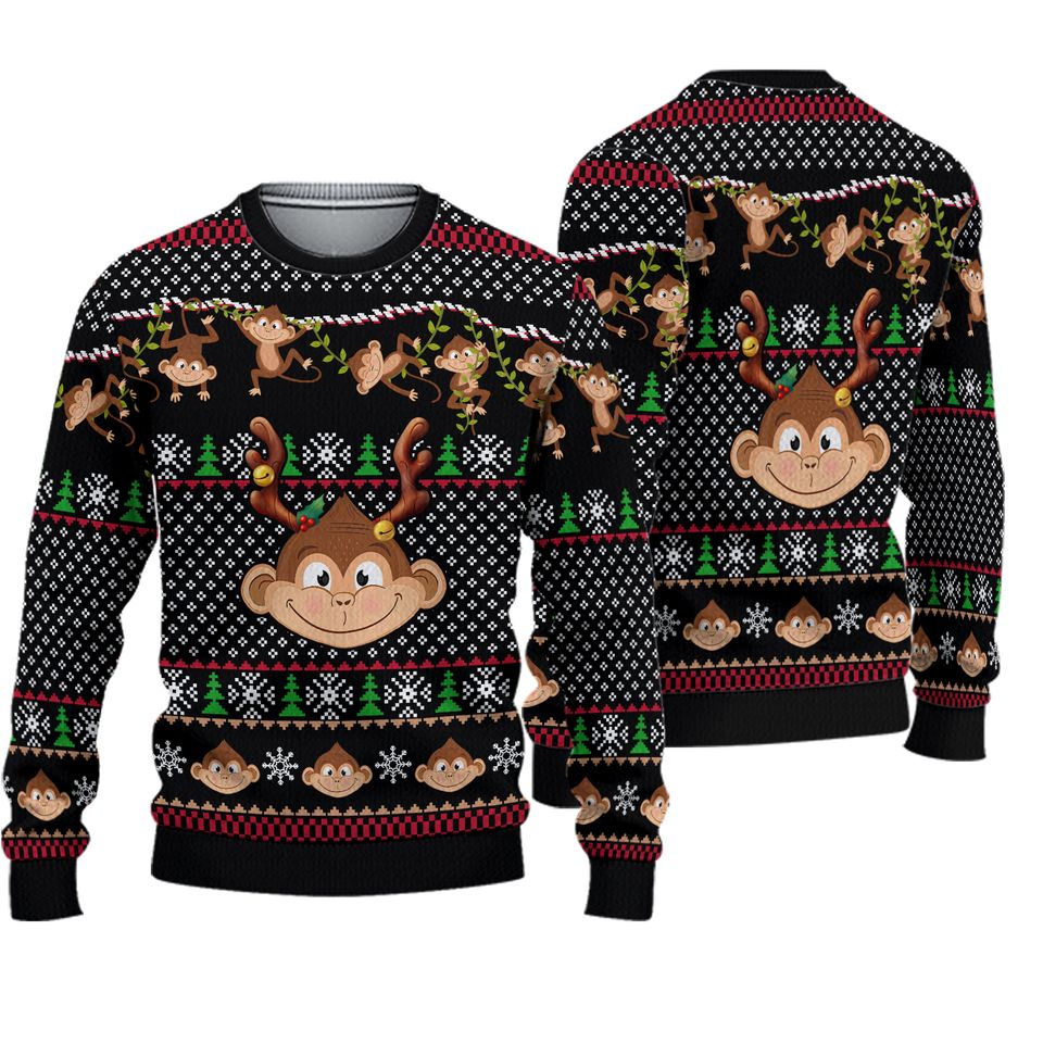 Monkey Ugly Christmas Sweater