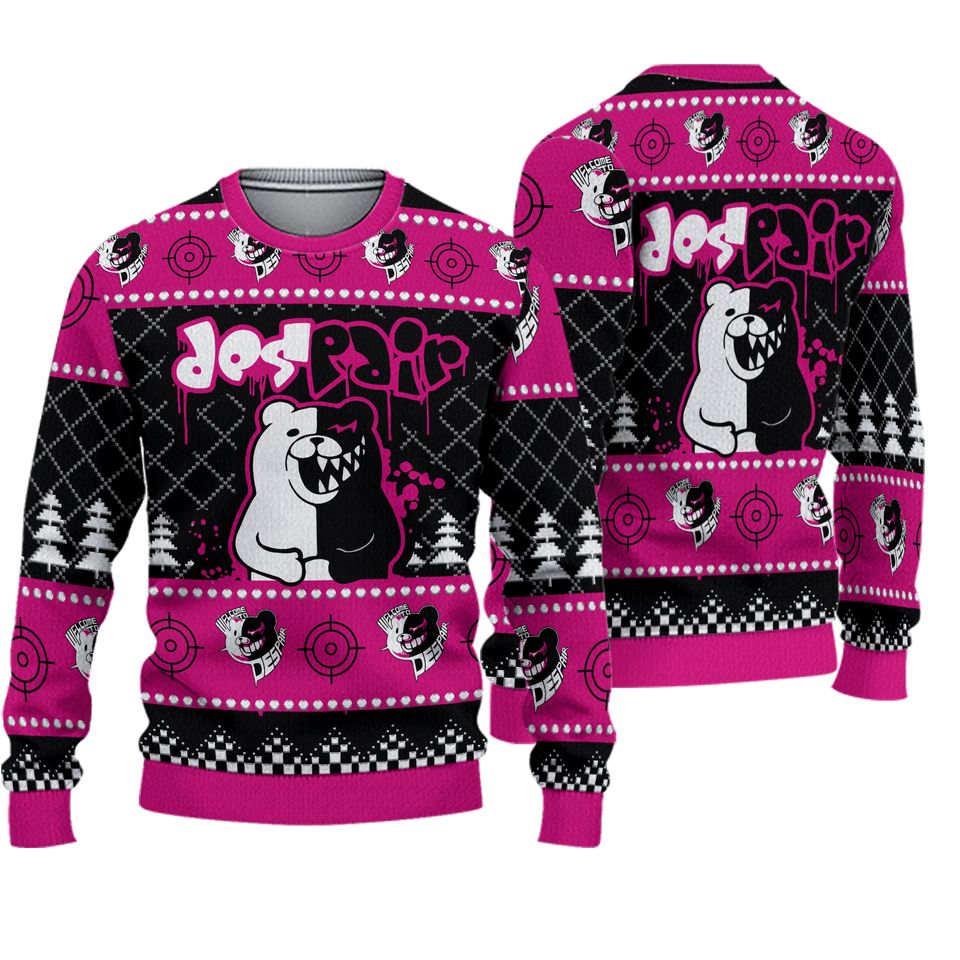 Monokuma Despair Danganronpa Ugly Christmas Sweater