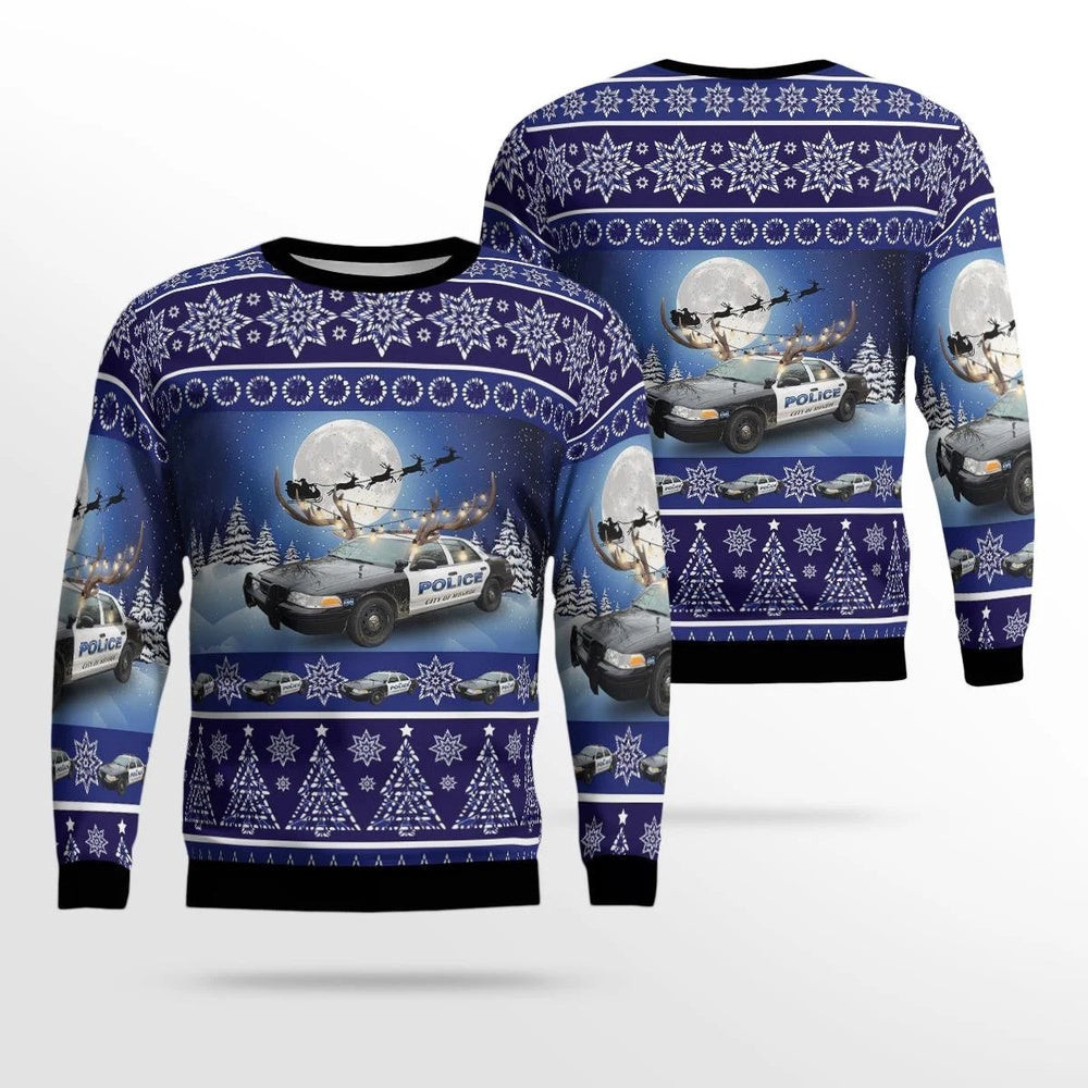 Monroe Michigan Monroe Police Department AOP Ugly Sweater Christmas Unisex Sweaters Gift For Christmas