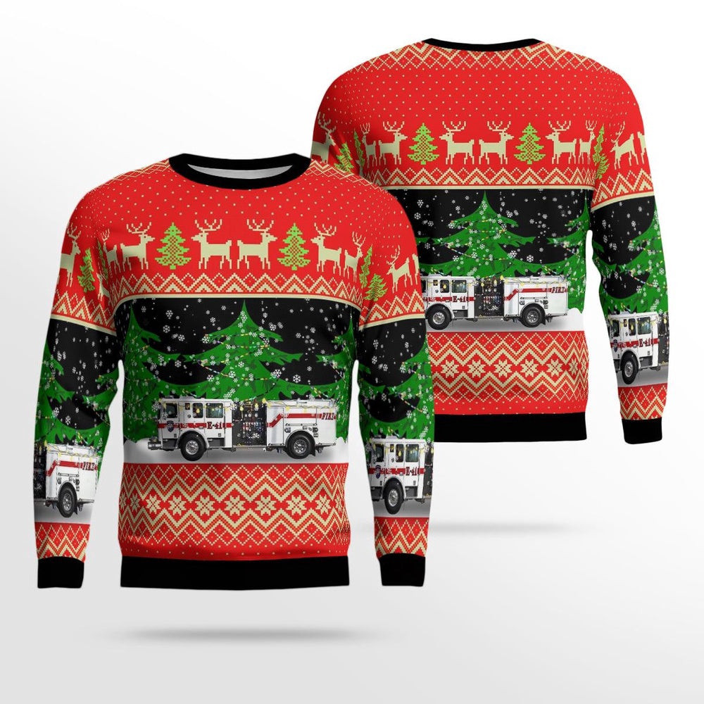 Monroeville Pennsylvania Monroeville Volunteer Fire Company AOP Ugly Sweater Christmas Unisex Sweaters Gift For Christmas