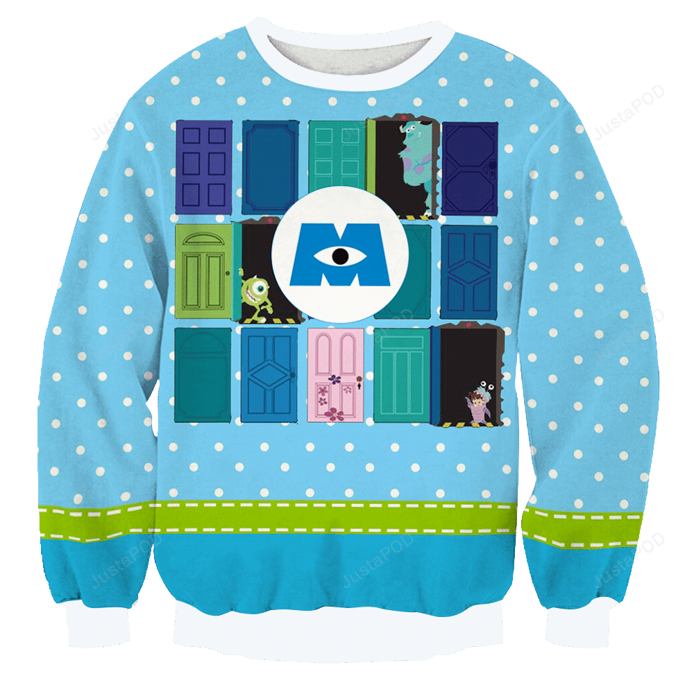 Monsters Inc Ugly Christmas Sweater Adult 3D Funny Matching for family