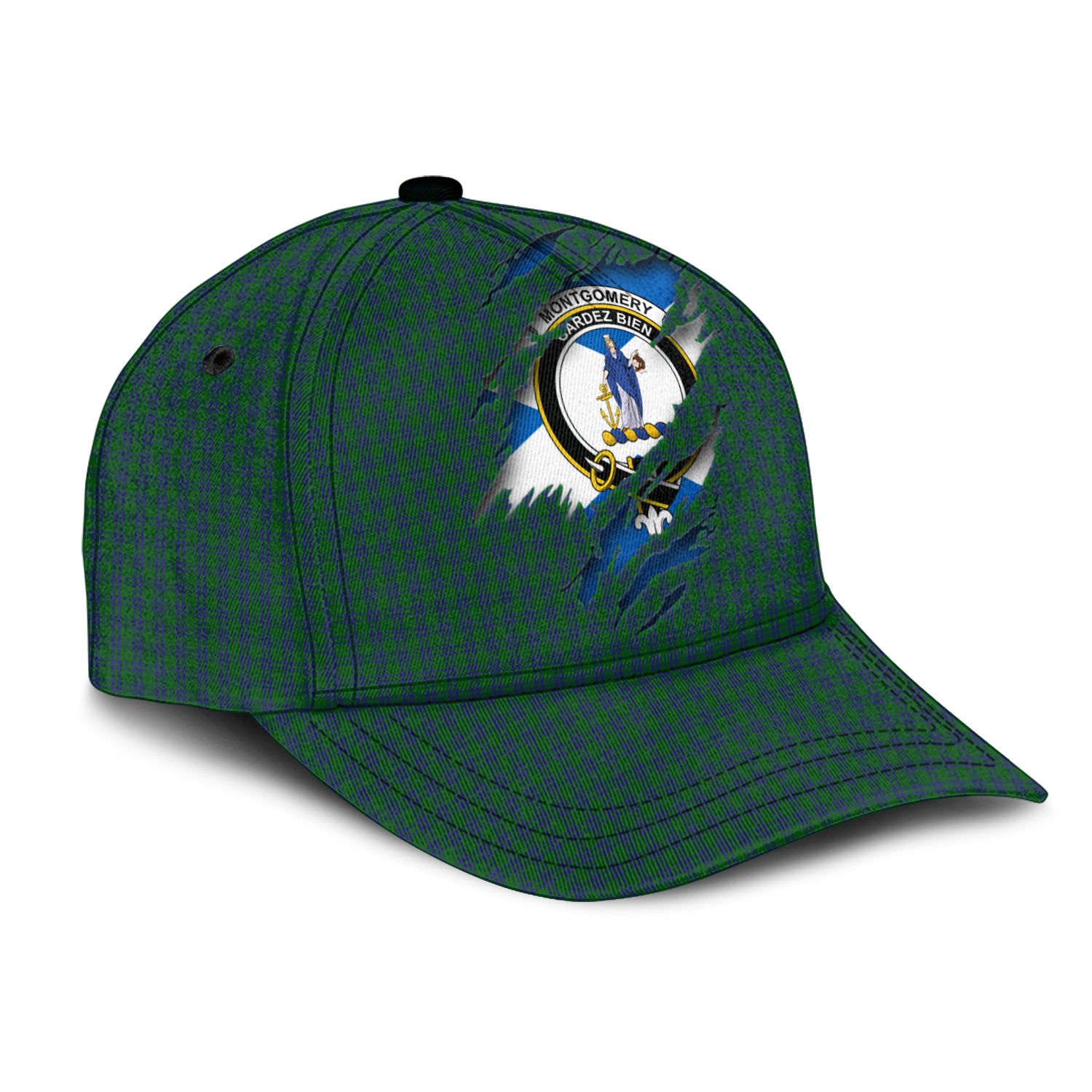 Montgomery Tartan Plaid Cap, Family Crest In Me Style Tartan Baseball Cap TS23 Trucker Hats Custom Hats Gifts For Men & Women