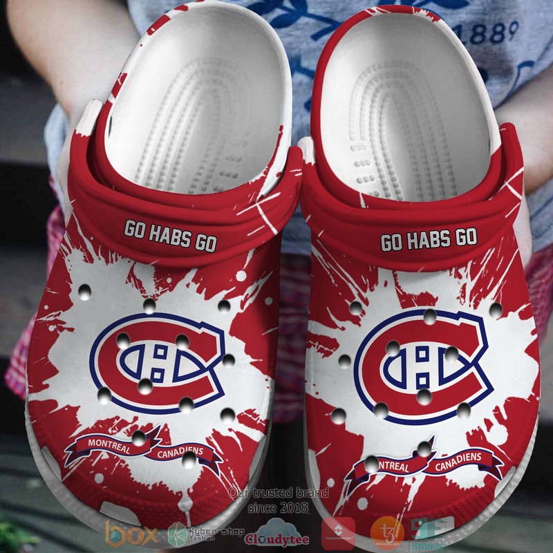 Montreal Canadiens NHL Sport Crocs Crocband Clogs Shoes Comfortable For Men Women and Kids